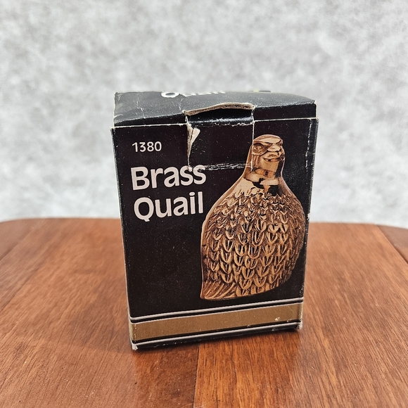 Vintage Brass Quail Pheasant Partridge Bird Figurine Statue With Box Taiwan - Picture 5 of 10